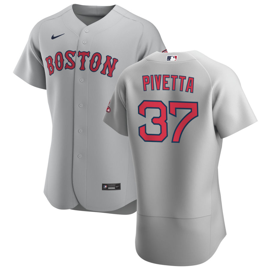 Boston Red Sox #37 Nick Pivetta Men Nike Gray Road 2020 Authentic Team MLB Jersey->boston red sox->MLB Jersey